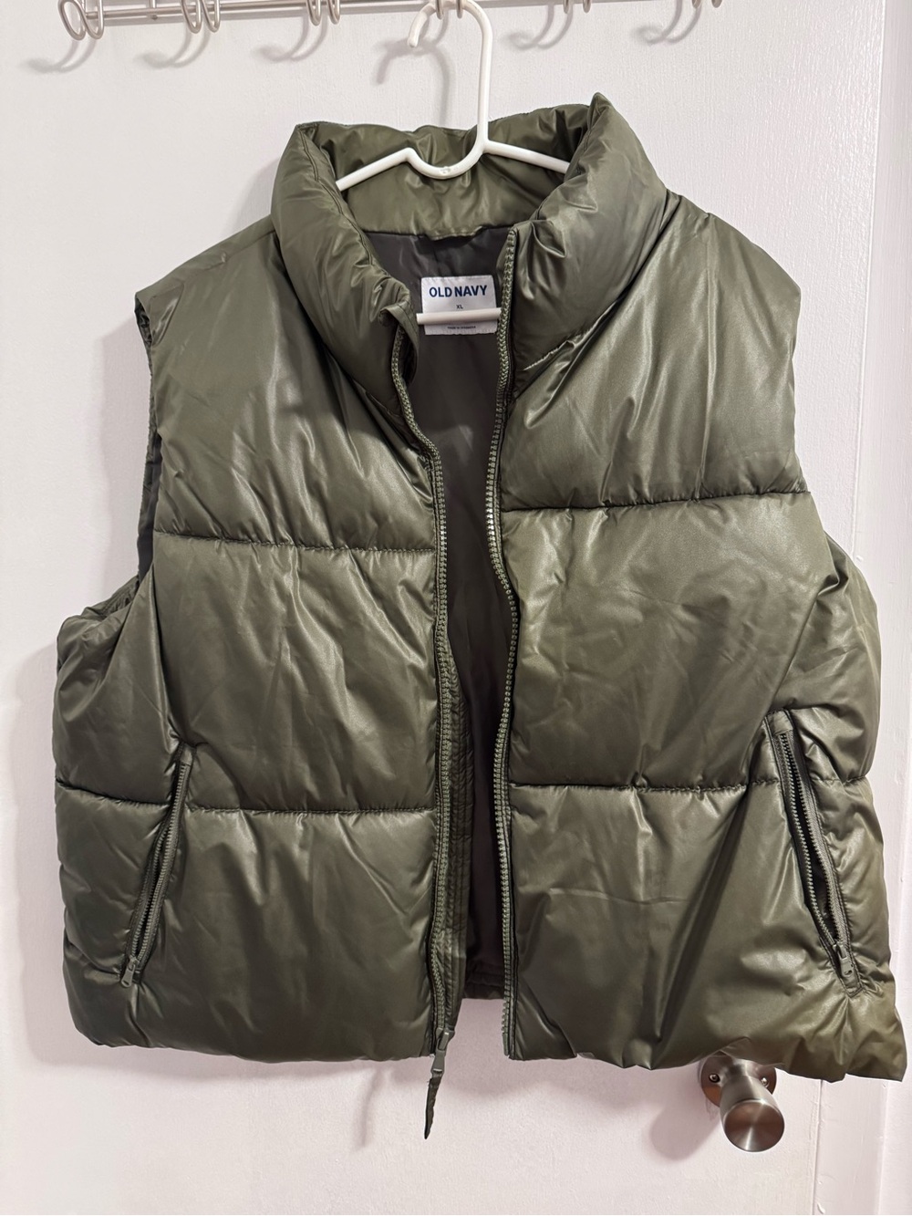Old Navy Green Puffer Vest